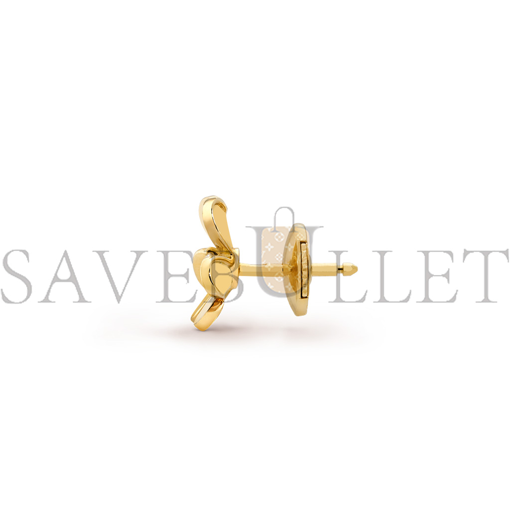 V*N CL*F arpels frivole earrings, mini model - yellow gold, emerald  vcarp7sd00